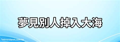 夢到掉進海裡|夢見別人掉海里了是什麼意思